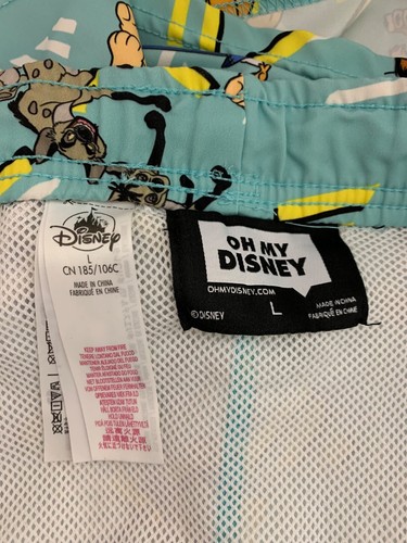 Oh My Disney Men Size L Blue Lion King Graphic Lined Board Swim Shorts Stretched - Picture 6 of 11
