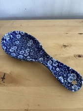 Burleigh - Calico Blue large Spoon Rest RARE