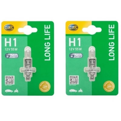2x Hella H1 12V 55W Longlife bis 3x Halogen-Birnen Lampen Glühbirne Scheinwerfer - Bild 1 von 2