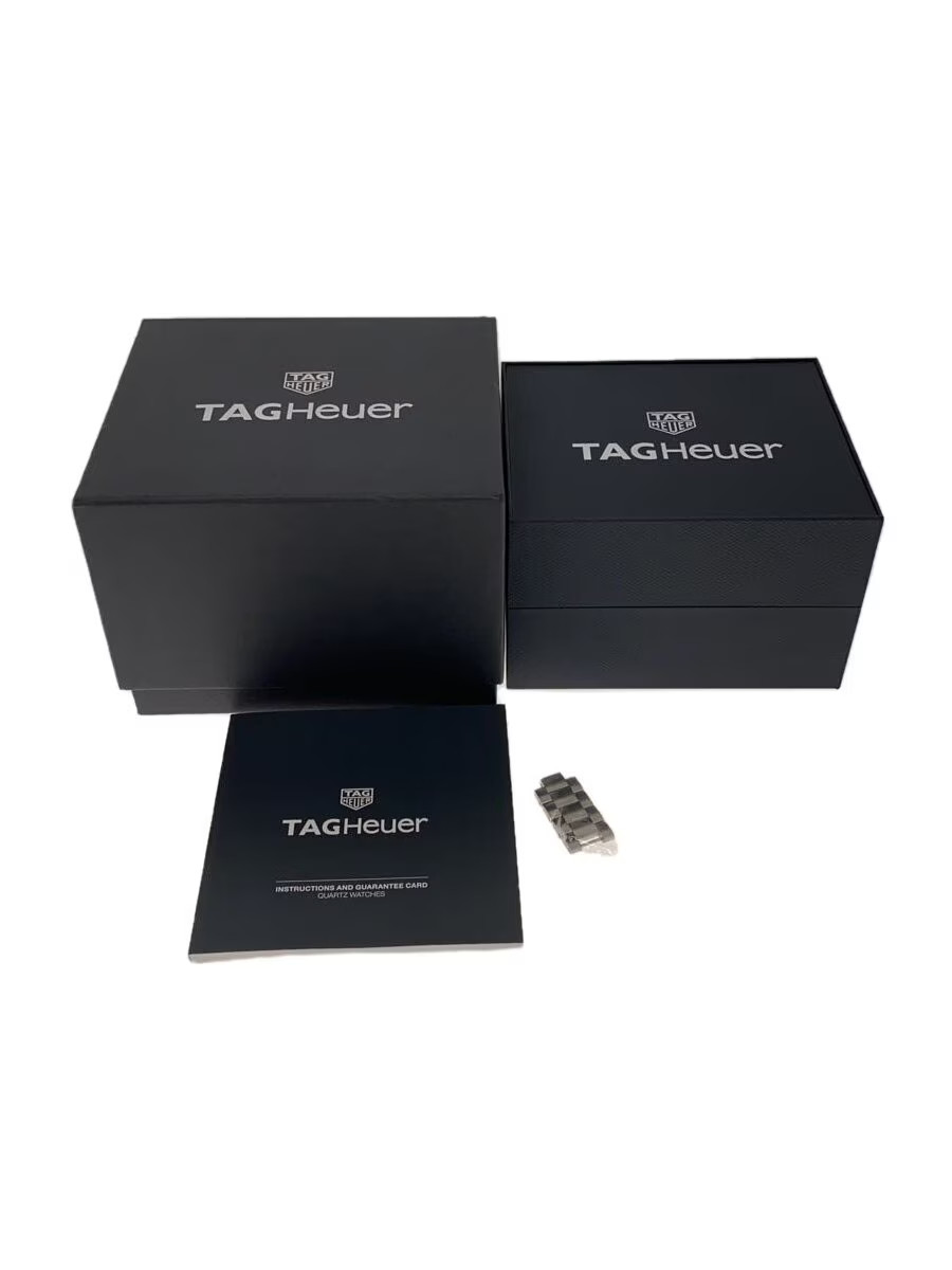 TAGHeuer Quartz Watch Analog Stainless BLK SLV WAZ1112 image 6