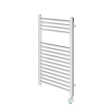 Flomasta Electric Towel Rail Radiator Chrome Flat Bathroom Warmer 80x50cm