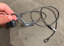 SHOKZ OpenRun Bone Conduction Open-Ear Bluetooth Sport Headphones, Black