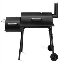 Large Barrel Smoker Barbecue BBQ Outdoor Charcoal Portable Grill Garden Drum UK