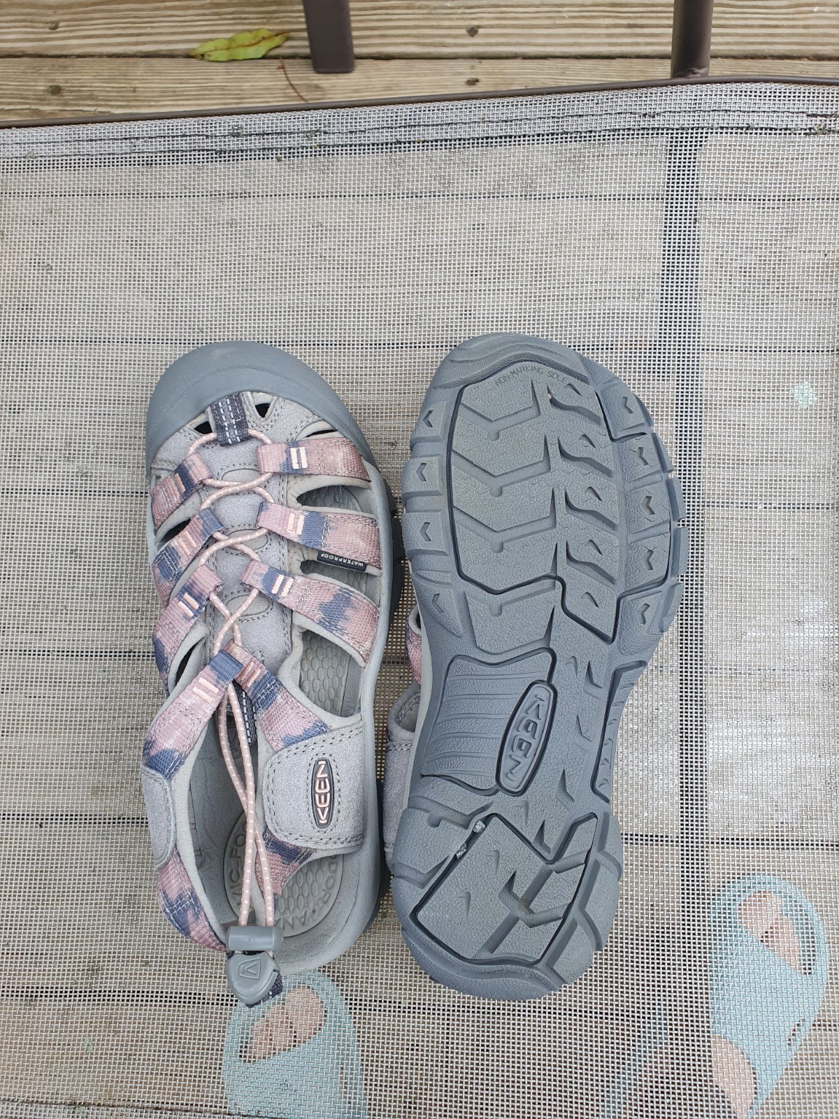 Sandali donna Keen grigio rosa escursionismo impermeabili punta chiusa cinturino outdoor. 7 5