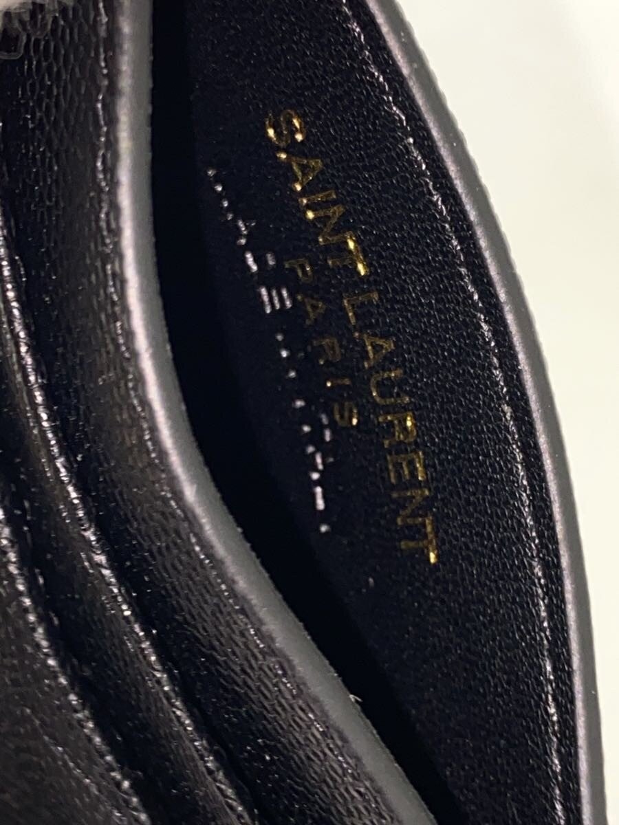 SAINT LAURENT Monogram Card Case in Grained Poudre Embossed Leather, Black thumbnail 4