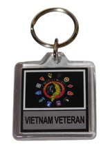 Vietnam Veteran Flag Acrylic Double Sided Keychain Key Chain KF-314