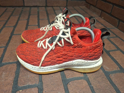 Nike LeBron 15 Low Mens Size 8 University Red Basketball Shoes A01755-600