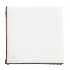 Fiori Di Lusso White Geometric Pocket Square - 12" x 12" FL7251716 