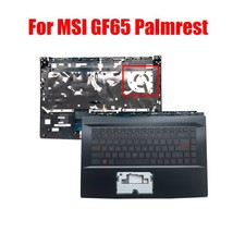 For MSI GF65 9SD 9SE 10SD MS-16W1 Palmrest Backlit Keyboard Upper Case Black US