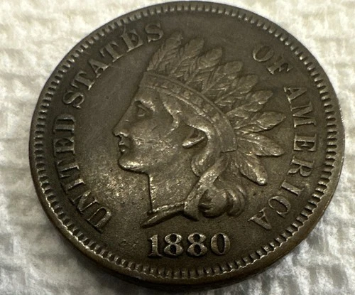 1880 1C BN Indian Cent Nice Au Condition