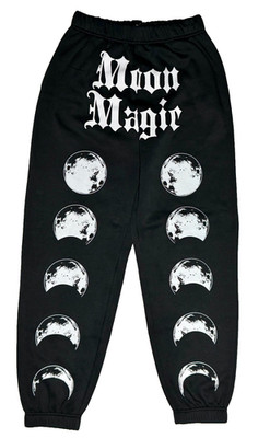 COSMIC AURA Moon Magic Moon Phase Women's Jogger Sweatpants Size Medium NEW
