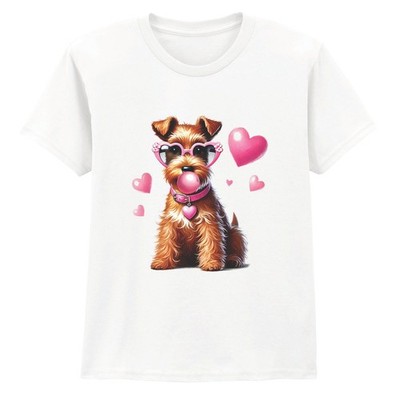 Süße Hundeherz Sonnenbrille Kaugummi Tiere Hunde Mädchen T-Shirt Kinder Grafik T-Shirt