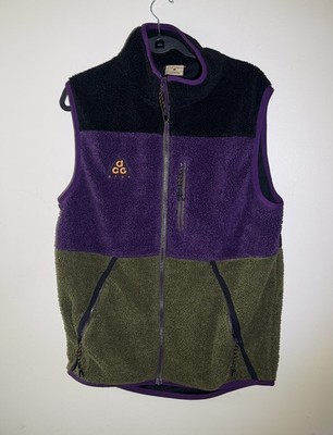 Nike ACG Sherpa Fleece Vest Jacket Multi-Color AT5498-010 Men's Medium