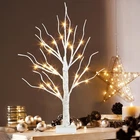 Christmas Decorations 2FT/24” Birch Tree Light w/ Warm White LEDs Battery AUS