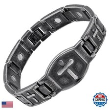 iHeartDogs Magnetic Cross Bracelet Men For The Fallen Arlington