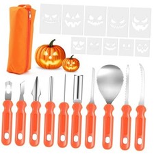 21pcs Halloween Pumpkin Carving Kit with Stencils for Adults - Normal