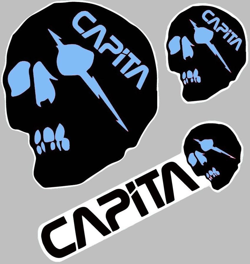 Capita Snowboards Skull Custom 3 Pack Outdoor Die Cut Sticker