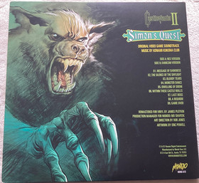 CASTLEVANIA II 2 SIMON'S QUEST MONDO BLACK VINYL RARE 2017 KONAMI HORROR NES VGM