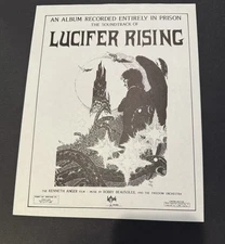 Press Release Broadsheet Kenneth  Anger Lucifer Riding Soundtrack