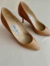 Jimmy Choo Crocodile Embossed Leather Heel Pumps 36, Very Pretty and Elegant