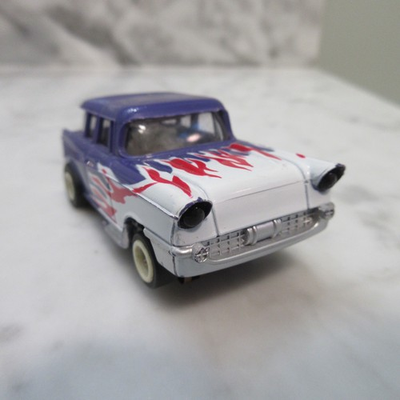 #ad Not Running AFX Tomy Nomad Hot Rod Exploding HO Slot Car Purple Flames WD12 945 $35.00