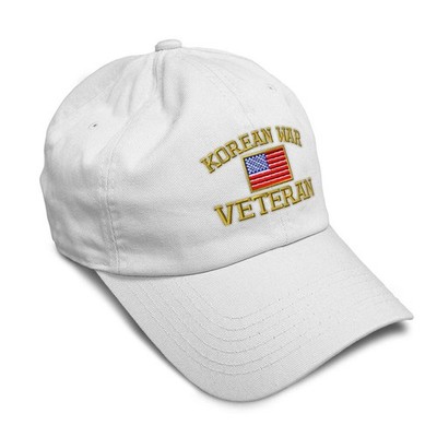 Speedy Pros Soft Baseball Cap American Veteran One Size, White Design Only