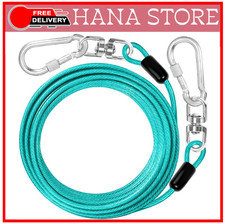 Dog Tie Out Cable: 10 ft Dog Lead for Yard - Heavy Duty Chain Leash Outside for