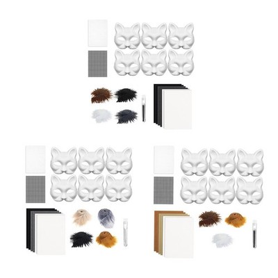 Blanko Wolf Maske Gesichtsbedeckung Party Gastgeschenk DIY Tiere Maske für Ostern Weihnachten