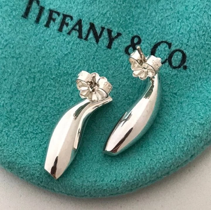 Tiffany & Co. Frank Gehry Ohrringe Silber Damen Accessoires mit Aufbewahrungs...