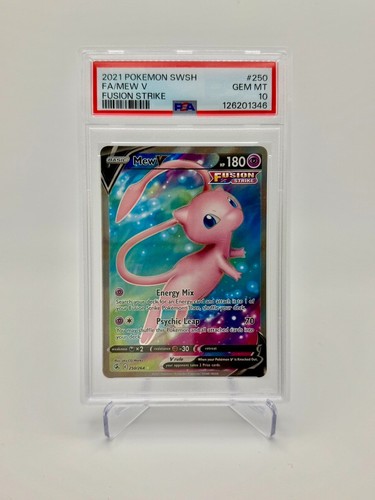 2021 Pokemon Sword & Shield Fusion Strike Mew V Fusion Strike Fa PSA 10 #250