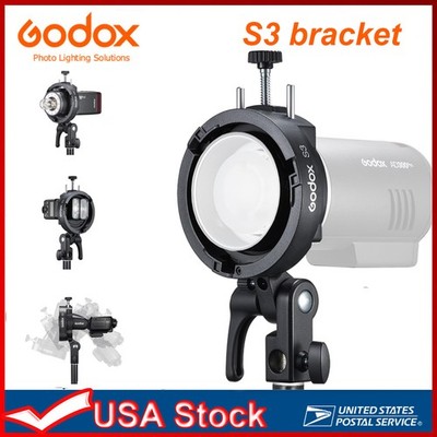 Godox S3 Bowens Flash Bracket Speedlite Holder for V100 V1 AD100 AD200 V860 TT