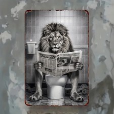 Bathroom Humorous Toilet with Joke Tin Metal Signs Home D cor 8x12