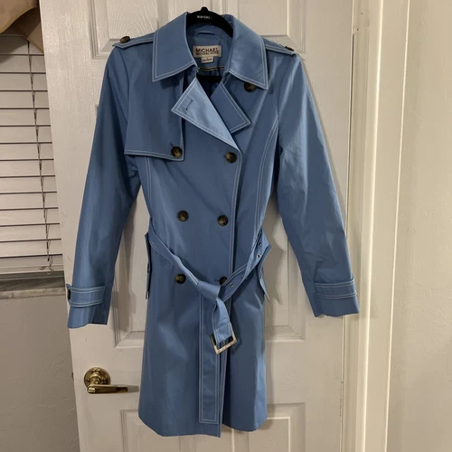 Giacca antipioggia Michael Kors bambino blu circonferenza petto 18” 38” lunghezza vita 17”