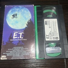 E.T. ET The Extra Terrestrial VHS 1982 Rare Green and Black Tape Spielberg