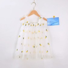 Girls Fashion Sling Embroidered Sweet Dress sz 3yrs