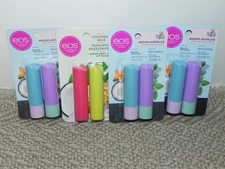 8 EOS Super Soft lip Balm, 3 Beach Coc.  3 Eucalyptus, 1 Pineapple Pa. 1 Coconut