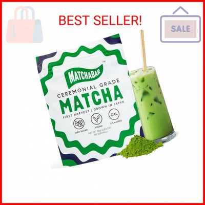 Matchabar Matcha Powder (80g) - Ceremonial Grade Authentic Japanese Matcha Green