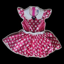 Minnie Mouse Costume Dress Toddler 3-4T Spirit Halloween Disney Polka Dot Soft