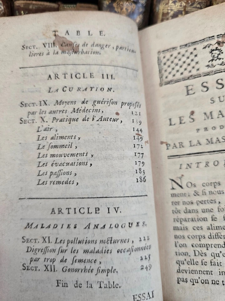 Old Book 1766 - Onanism. Dissertation on the Diseases Produced by Masturbation - Image 3 of 4