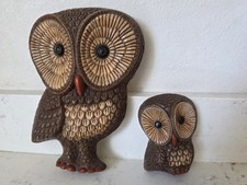 Vintage 1970s Owl & Owlet MCM Foam Resin Wall...