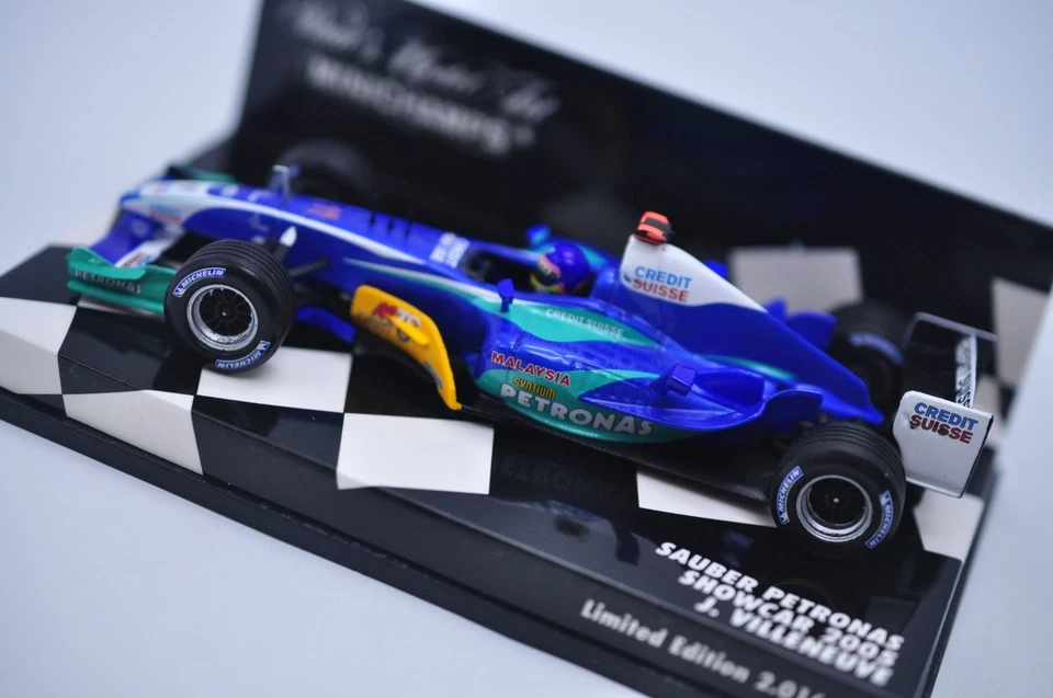 Minichamps PMA 1:43 Sauber Petronas 2005 F1 Jacques Villeneuve EX W/Plastic Case - Image 4 of 4