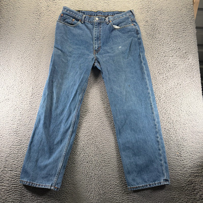 Levi's 550 Jeans Mens 38x30 Blue Cotton Denim Straight Travel Workwear Faded