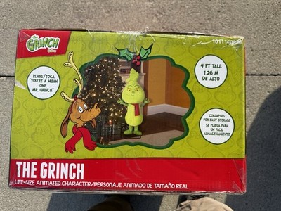 THE GRINCH Christmas Animated  4 ft Decoration.  Plays Music - NIB!
