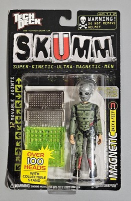 Tech Deck Skumm Super kinetic Ultra Magnetic Men Figure 12 Joints Robot Head A7