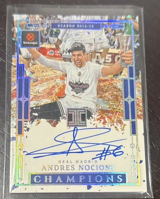 2025-26 Panini Select Euroleague Andres Nocioni Impeccable SP Auto on card 17/25