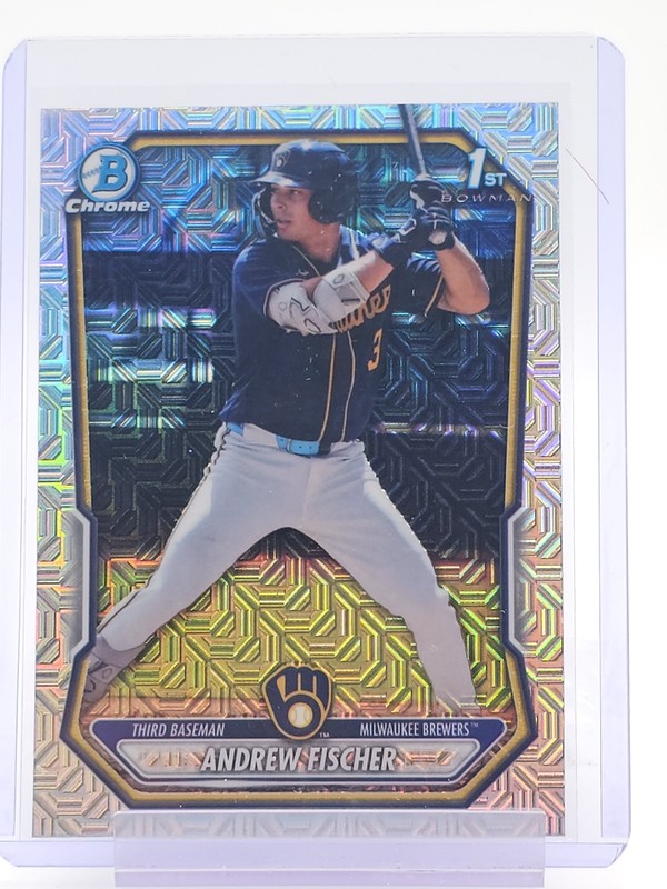 ANDREW FISCHER 2026 BOWMAN CHROME 1ST MEGA MOJO REFRACTOR #BCP-149 BREWERS Q5677