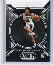 2024-25 Terrence Shannon JR Panini Noir Rookie Card RC #161 *Timberwolves* 48/49