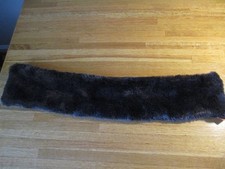 Faux Fur collar Dark Brown for sewing, craft from Winter Jacket w/ zipper snaps