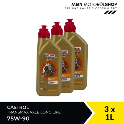 Castrol Transmax Axle Long Life 75W-90 ZF TE-ML Getriebeöl 3x1 Liter = 3 Liter