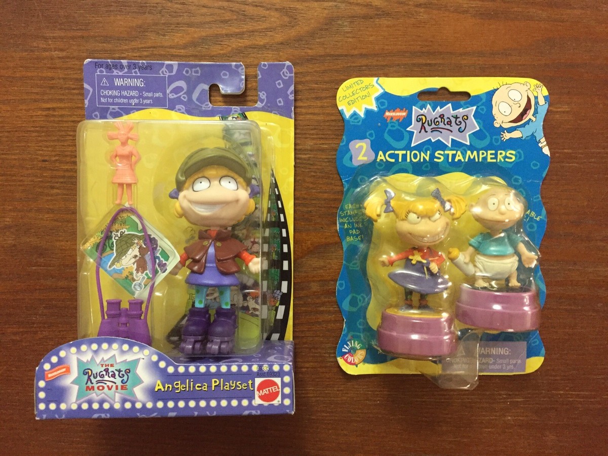 Nickelodeon Rugrats Figures Stampers Angelica & Tommy + Mattel